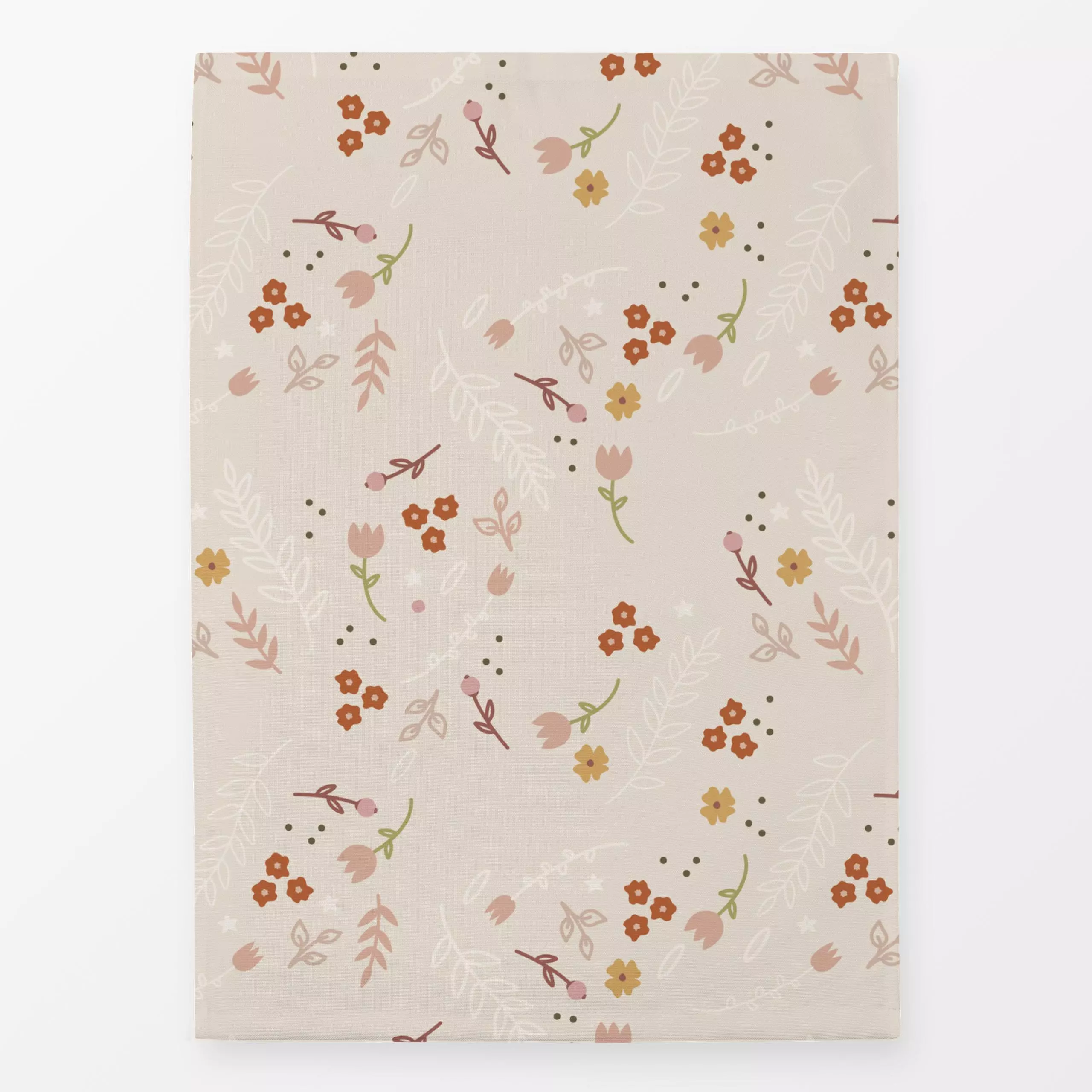 Geschirrtücher Millefleur - Blumen & Florales - von „Jana Moßmann"; Blumen, Blüten, Wildblumen, beige, floral, Blumenmuster