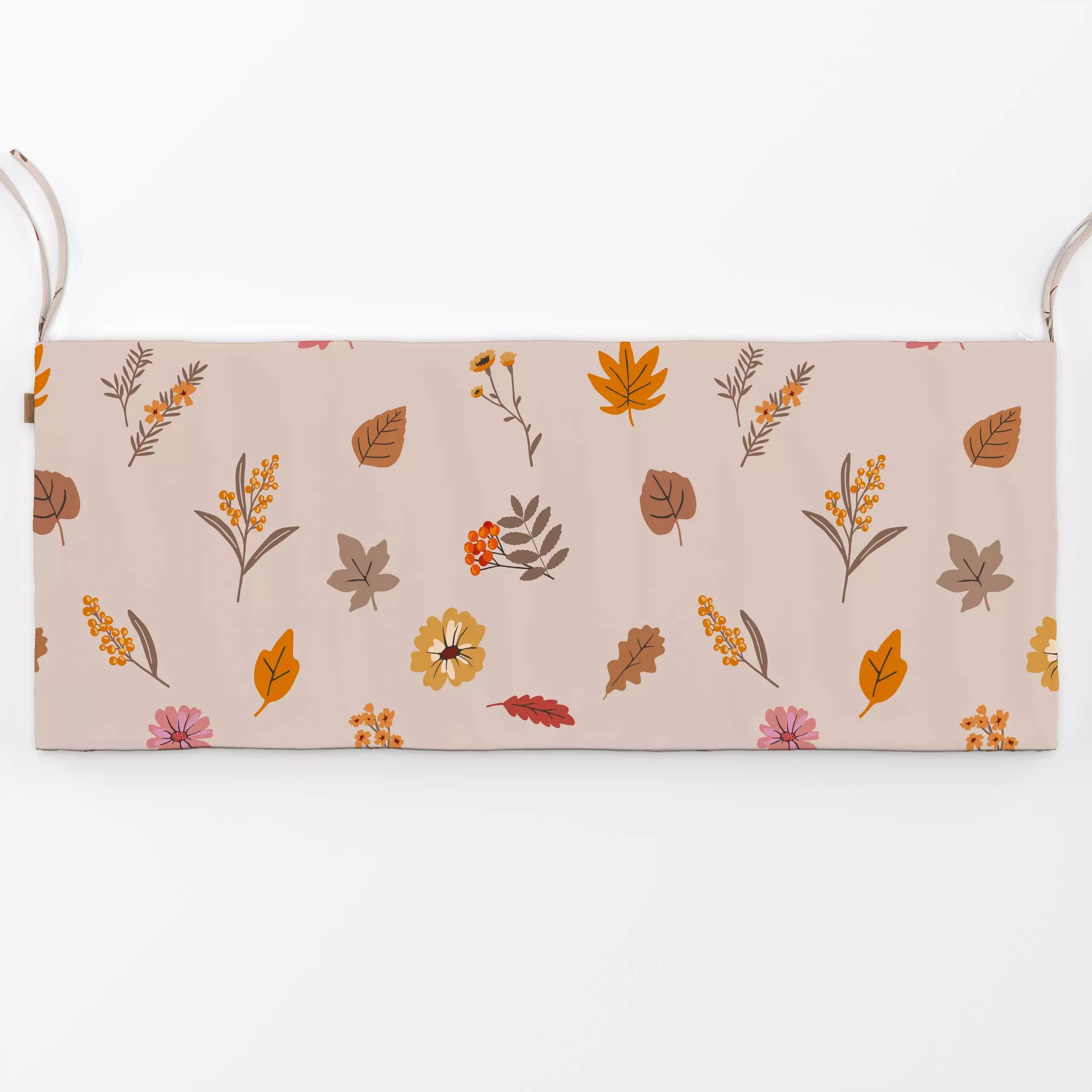 Bankauflage Herbstblumen Blätter - Symbole & Muster, Pflanzen & Botanik - von „Studio Kesse"; Trockenblumen, Blätter, Blüten...