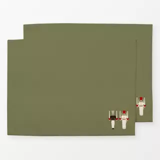 Tischset Engel und Bergmann Grün