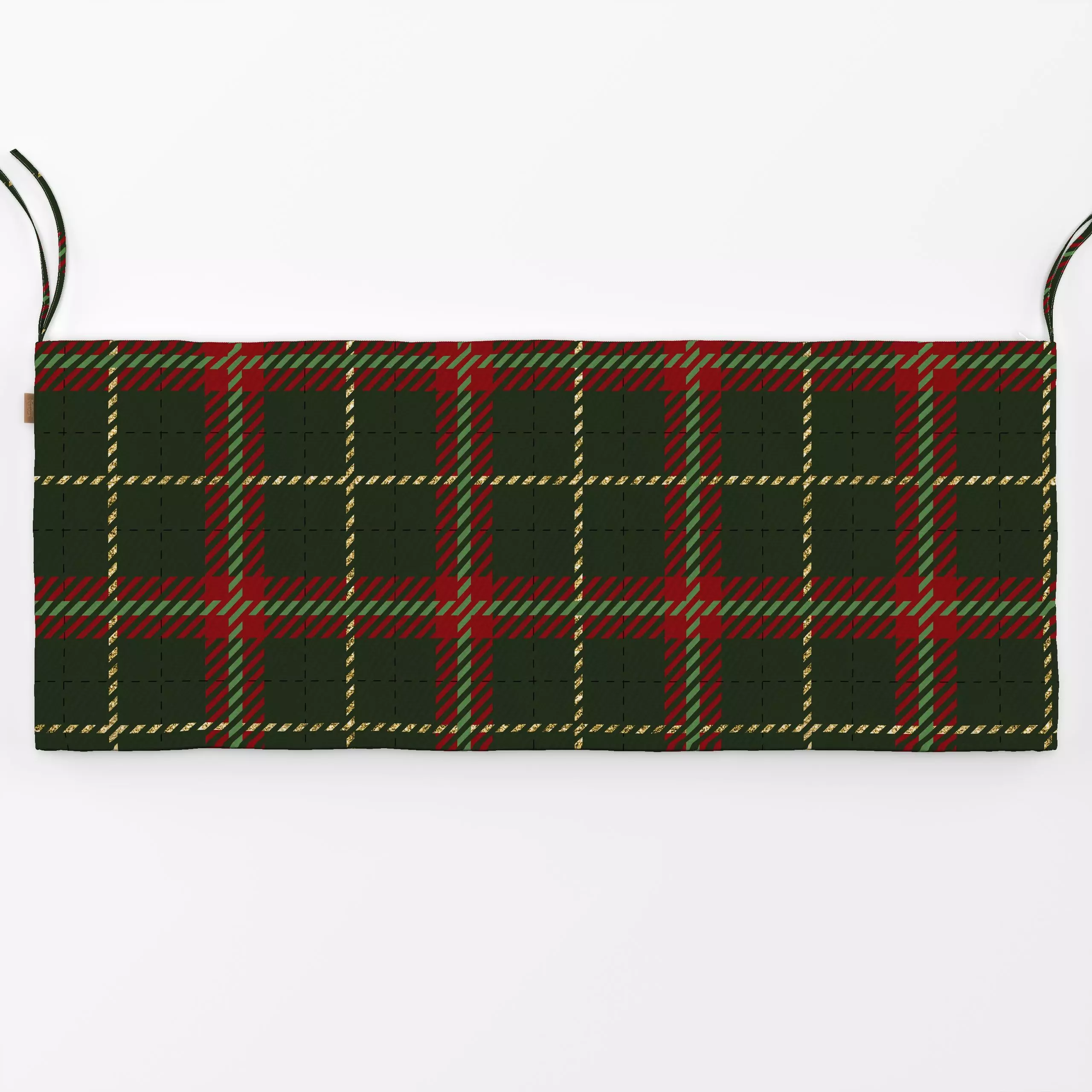 Bankauflage Grün Rot Weihnachts Plaid - Weihnachten, Winter, Symbole & Muster - von „Uta Naumann"; Karo, klassisch, Karos, k...