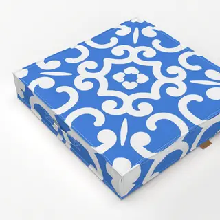 Bodenkissen Azujelo Muster 6 blau