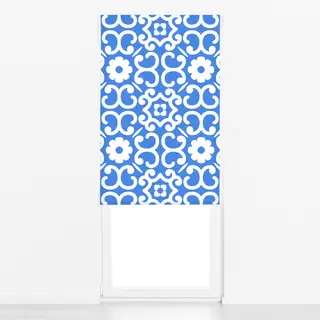 Raffrollo Azujelo Muster 6 blau