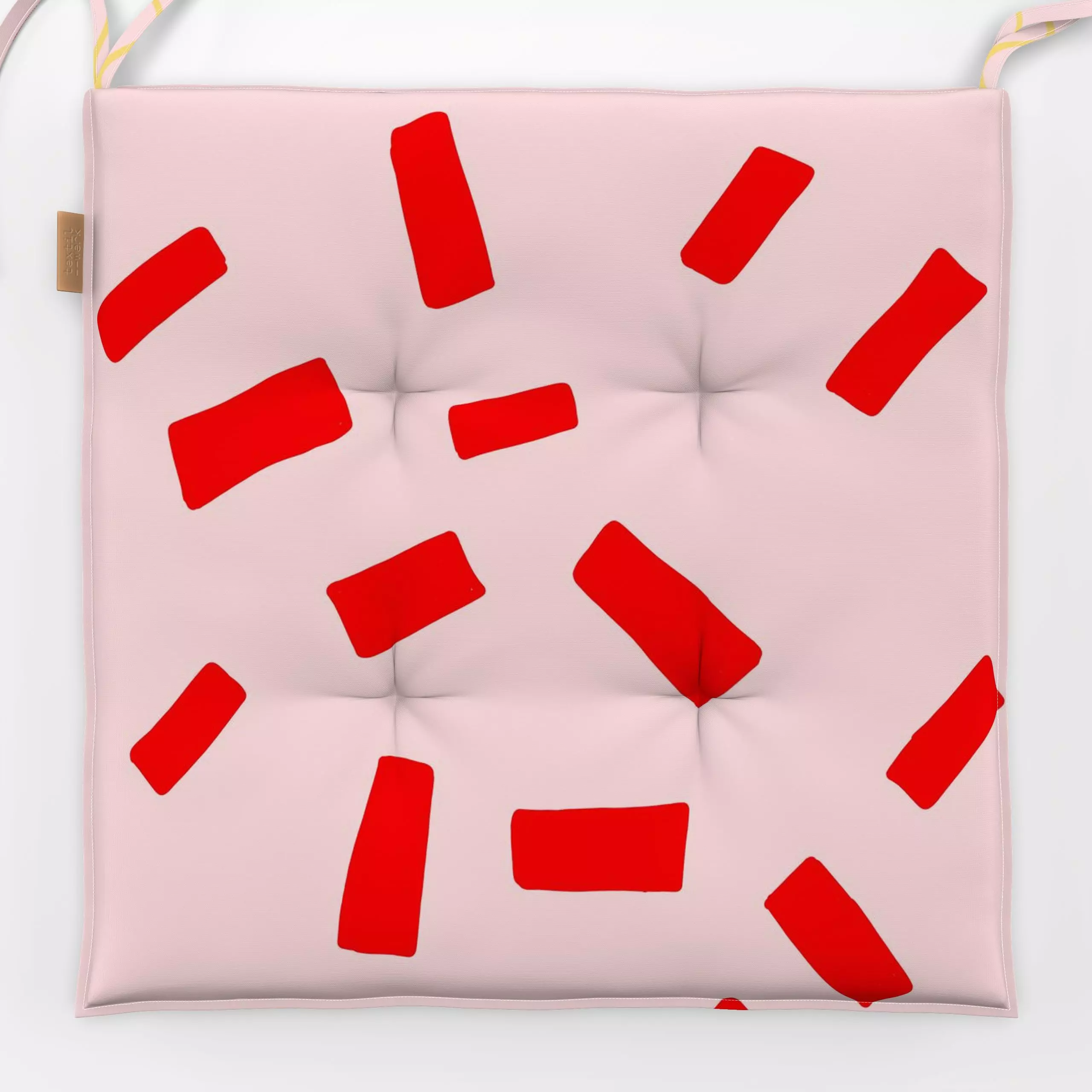 Sitzkissen Rosa Rot Fly - Symbole & Muster - von „Ute Arnold"; rosa, Protea, Grafik, Rechteck