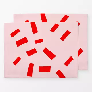 Tischset Rosa Rot Fly