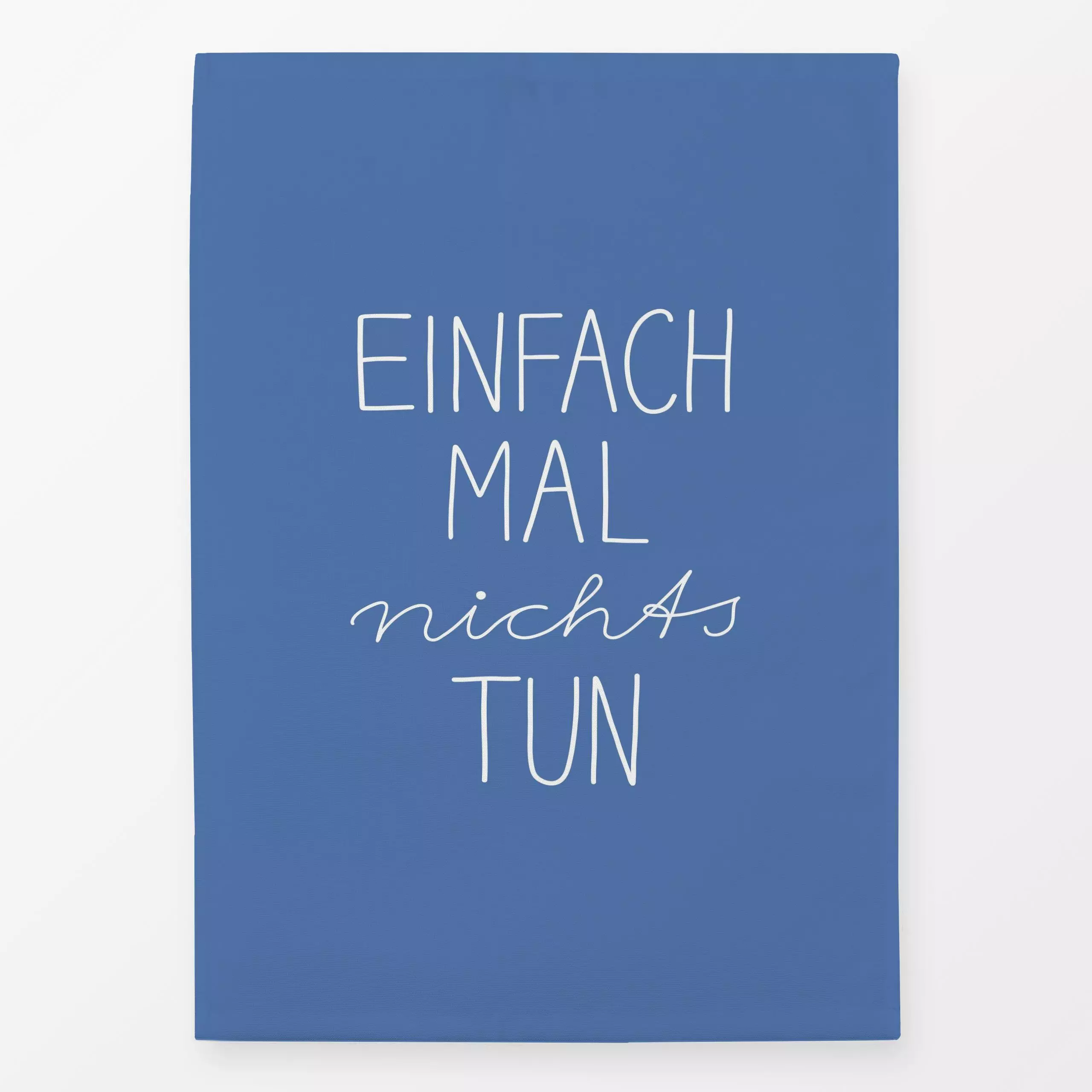 Geschirrtücher Nichts Tun blau - Sommer, Sprüche & Schriftzüge - von „Kathrin Woo"; minimal, Hygge, modern, blau, typografie...