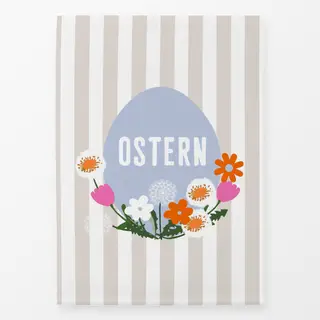 Geschirrtücher Osterei Auf Streifen Beige