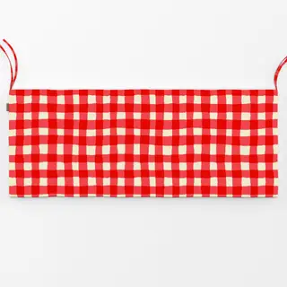 Bankauflage Italian Red Gingham Pattern