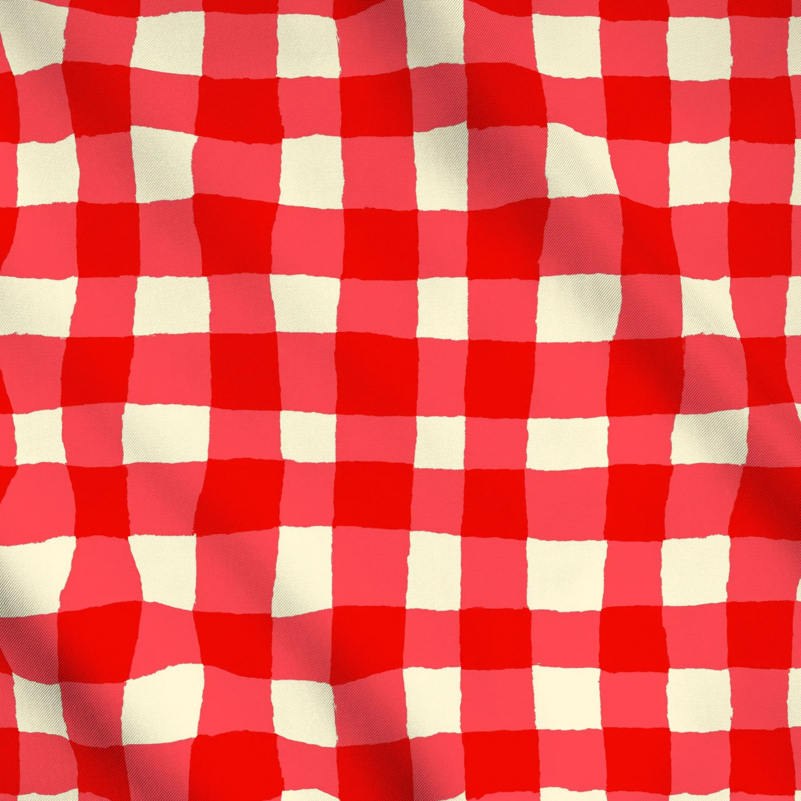 Meterware Italian Red Gingham Pattern - Städte & Länder, Sommer, Symbole & Muster - von „By Anna Sienna"; Sommer, rot, karie...