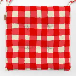 Sitzkissen Italian Red Gingham Pattern