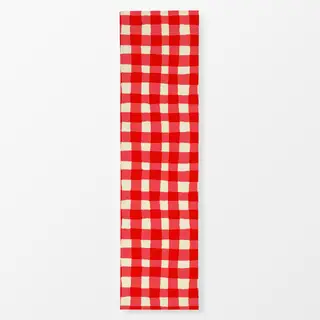 Tischläufer Italian Red Gingham Pattern