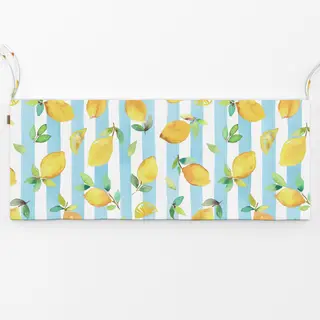 Bankauflage Zitronen Früchte Streifen Blau