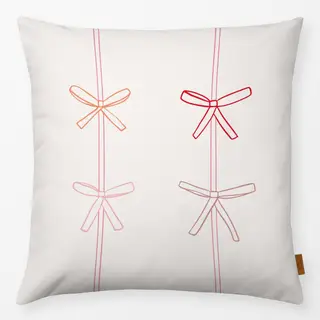 Kissen Schleife beige rosa