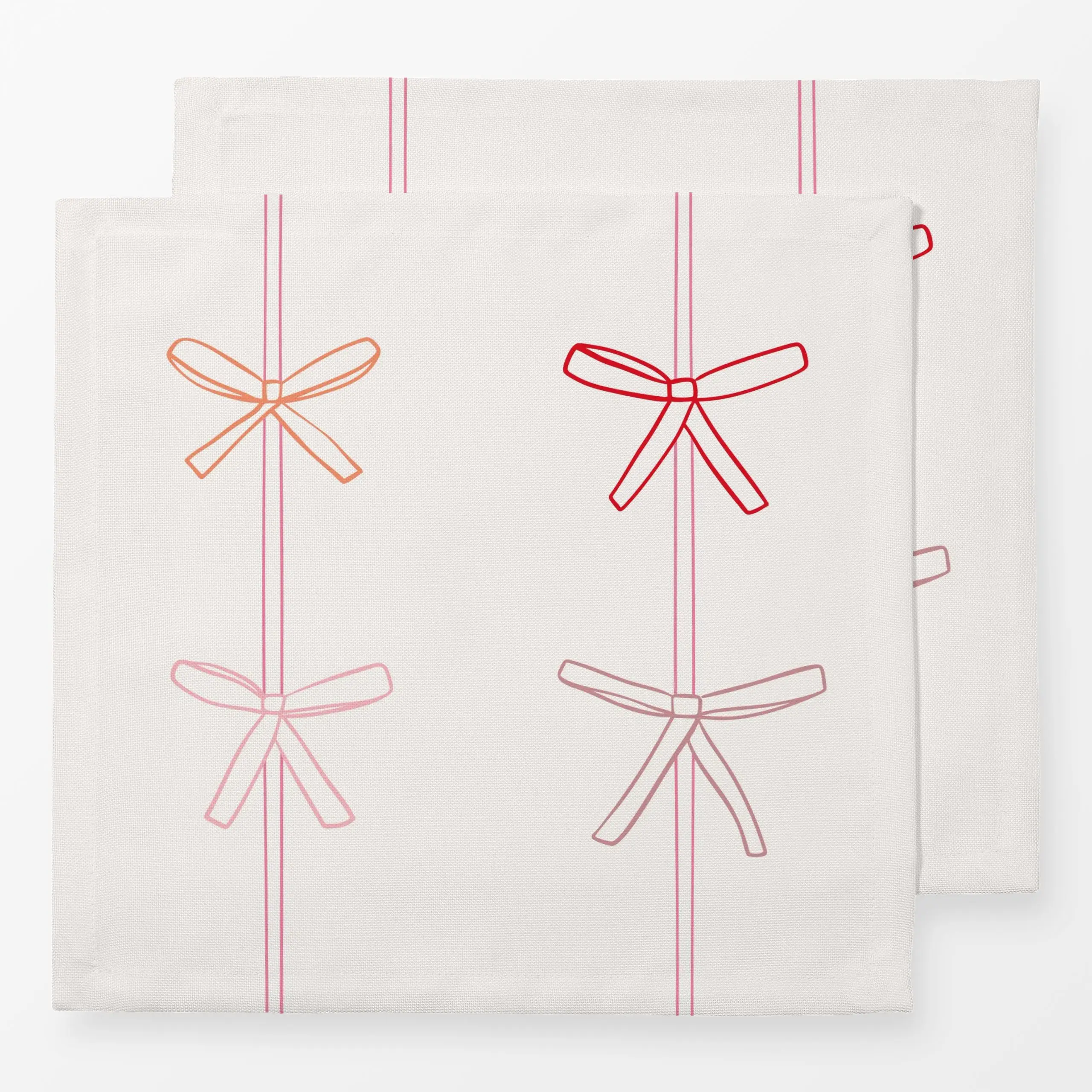 Servietten Schleife beige rosa - Frühling, Weihnachten, Ostern - von „Kruth Design“; Weihnachten, Ostern, schleife, Fruehlin...