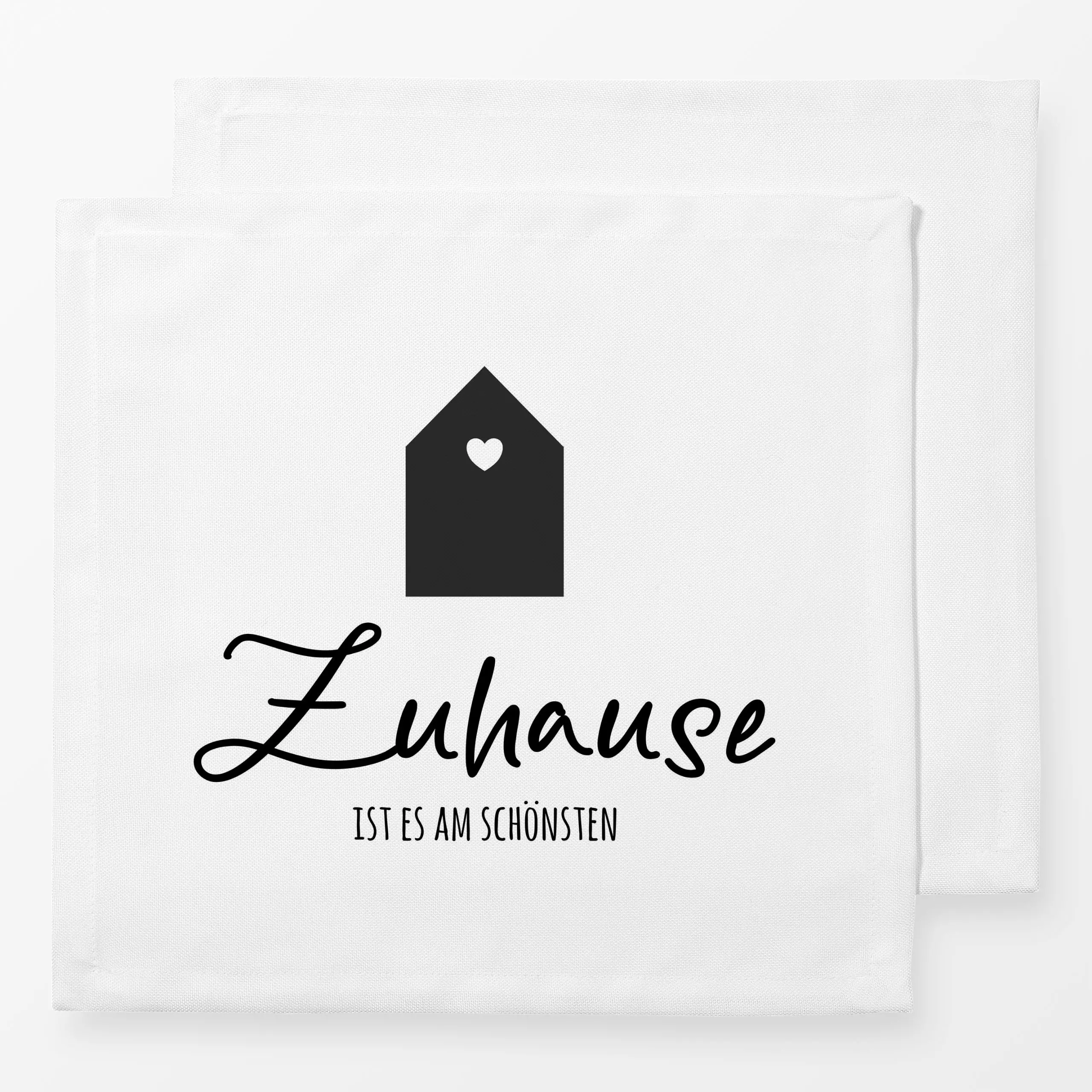 Servietten Zuhause ist es am Schönsten - Sommer, Sprüche & Schriftzüge - von „Heyduda"; skandinavisch, Home, modern, Haus, H...