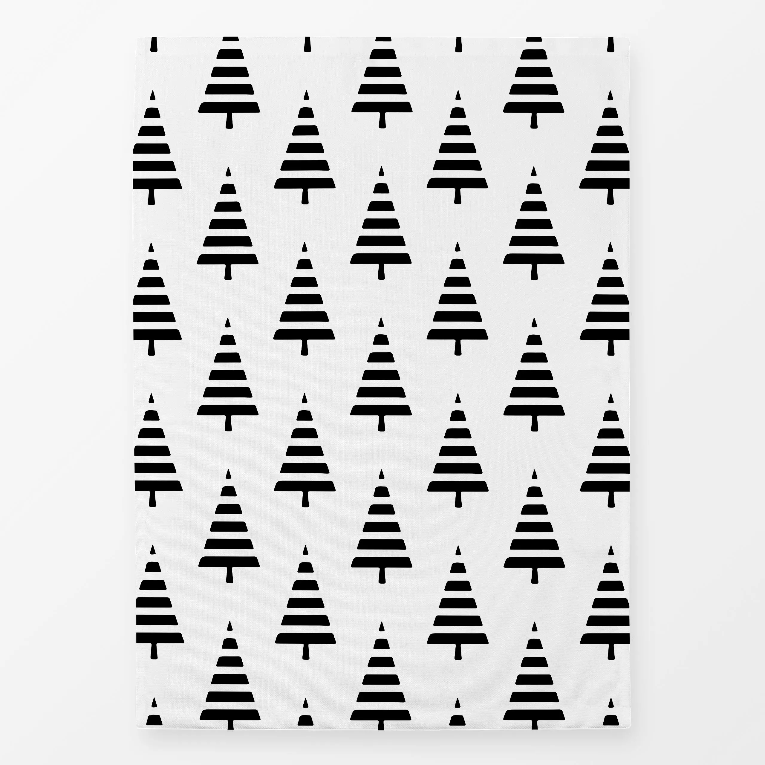 Geschirrtücher Nordic Noel Schwarz Weiß - Weihnachten - von „Andrea Haase"; skandinavisch, Bäume, Minimalismus, modern, Silh...
