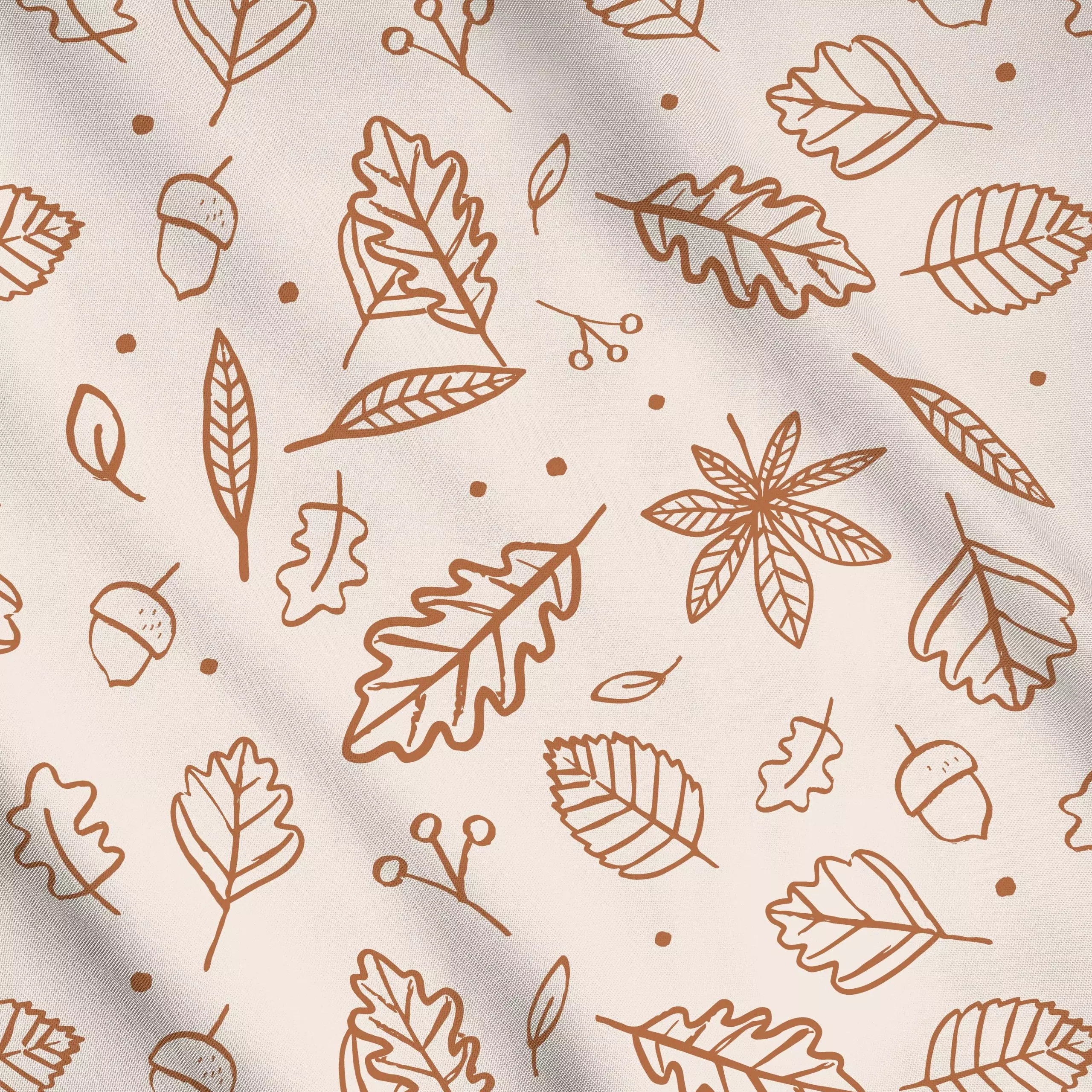 Meterware Blätter Herbst Beige Amber - Blumen & Florales - von „Kruth Design"; Blätter, Laub, Wald, Herbst, Herbstdeko, krut...