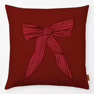 Kissen Schleife dunkelrot