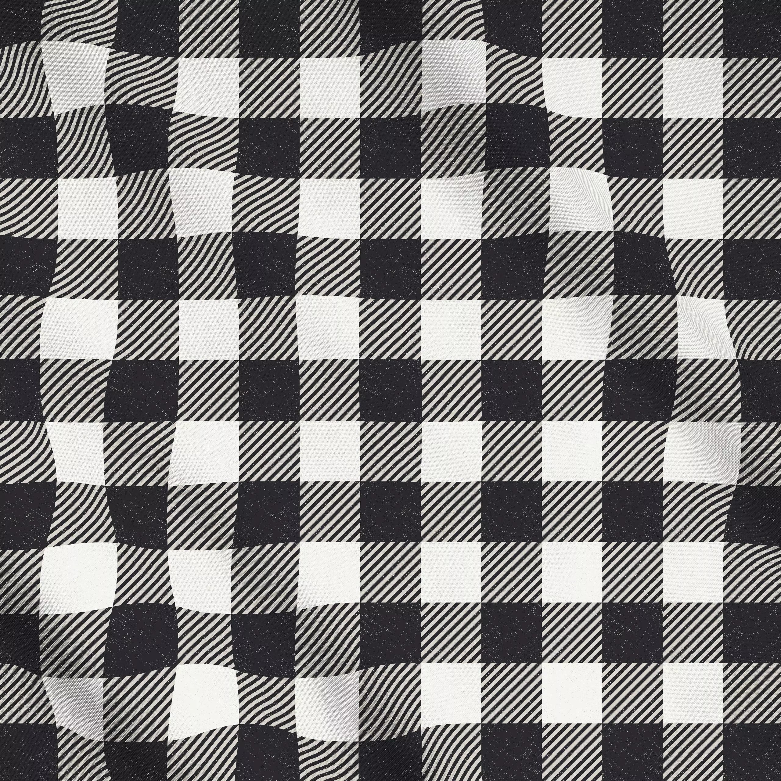 Meterware Christmas Check sw - Weihnachten, Winter, Symbole & Muster - von „Katrin Graff"; Karo, winterdeko, kariert, gingha...