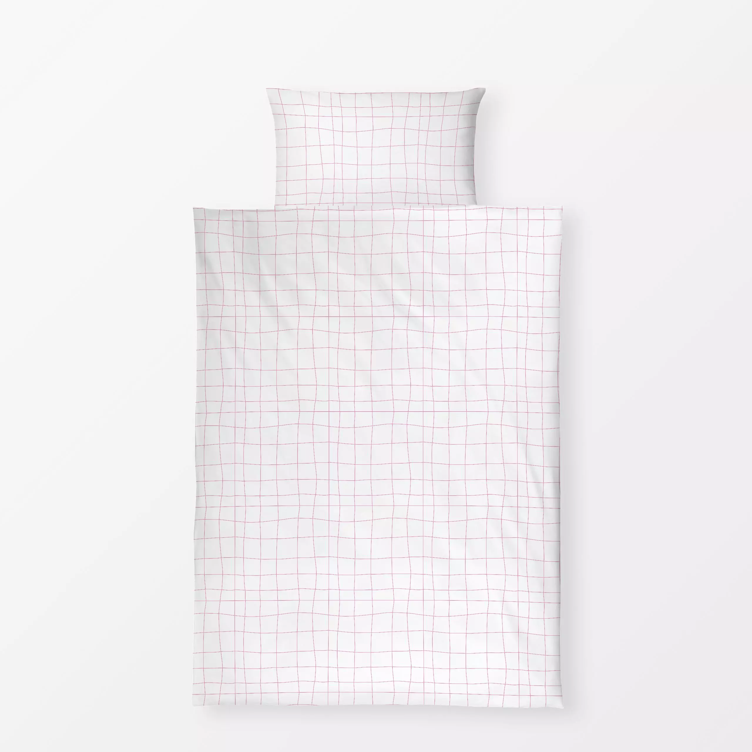 Bettwäsche Kariert Locker Pink - Symbole & Muster - von „Jana Moßmann"; Weihnachtsdeko, kariert, kleinkariert, liniert, Tisc...