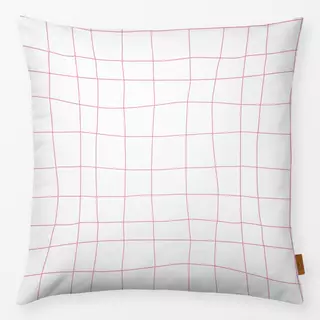 Kissen Kariert Locker Pink