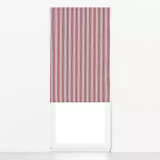 Raffrollo Streifen Rot Offwhite