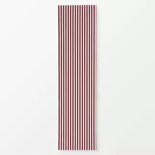 Tischläufer Streifen Rot Offwhite
