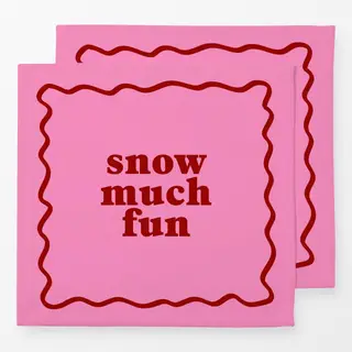 Servietten Snow Much Fun Pink