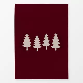 Geschirrtuch Winter Trees dark berry red