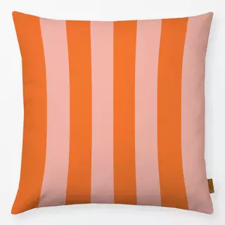 Kissen Blockstreifen Lachs Orange