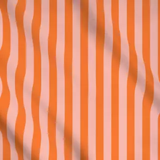 Meterware Blockstreifen Lachs Orange