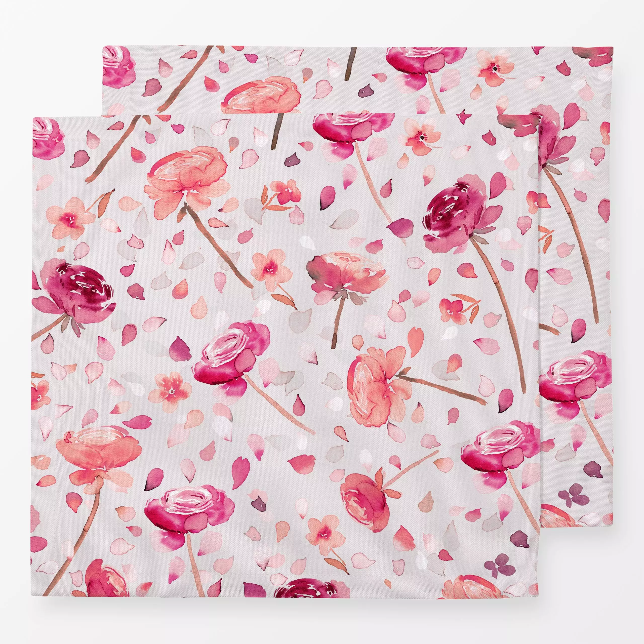 Servietten Valentines Romantik Rosen Pink - Blumen & Florales, Frühling, Liebe, Romantik & Pride - von „Ninola Design “; Aqu...