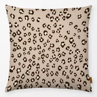 Kissen Leopard Flowers tan