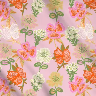 Meterware Frühlingsblüten rosa