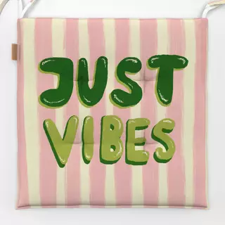 Sitzkissen Just Vibes gestreift