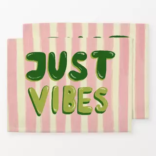 Tischset Just Vibes gestreift