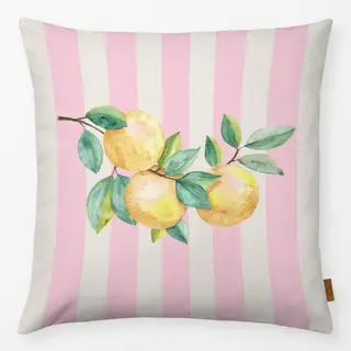 Kissen Orangen rosa Streifen