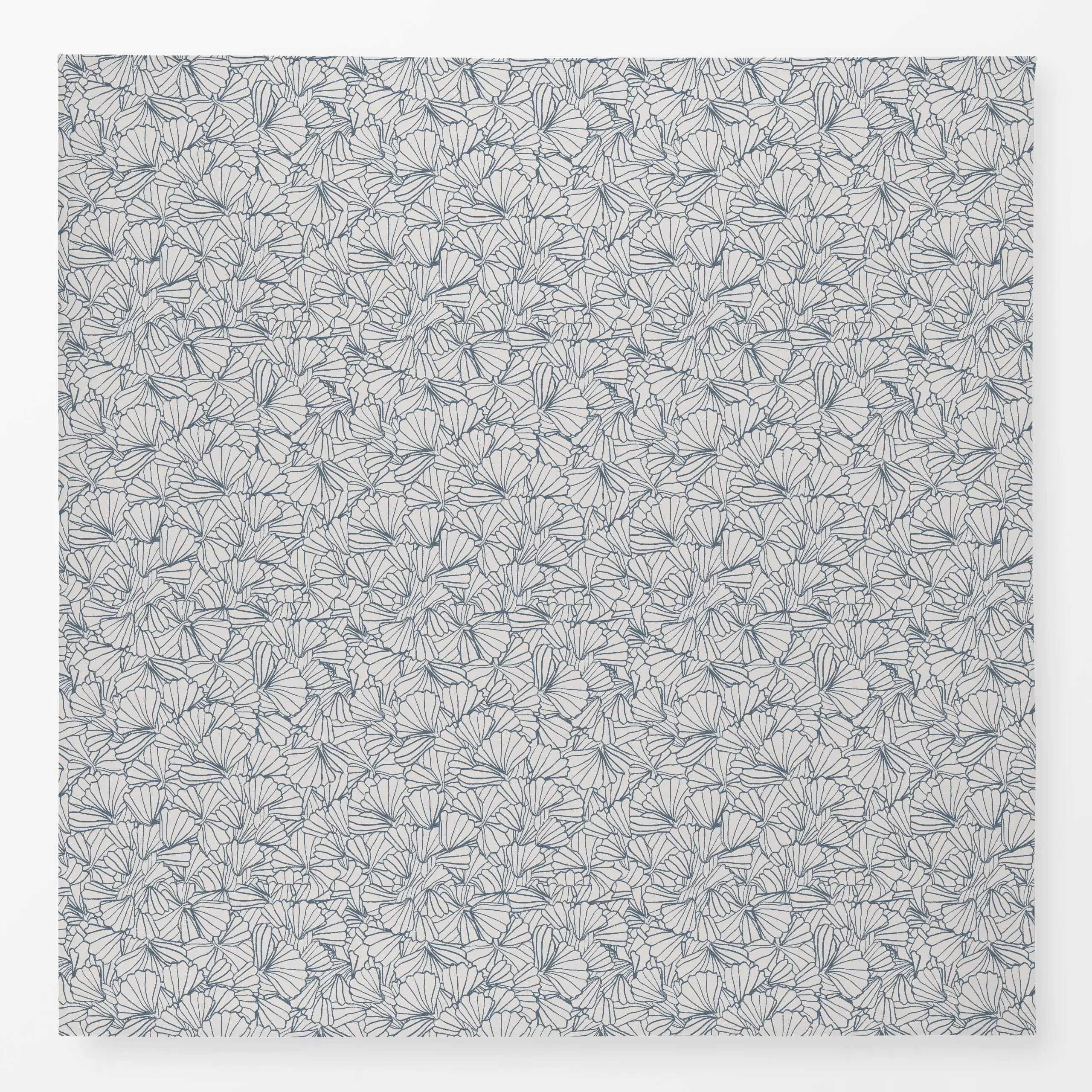Tischdecke Muscheln Blaugrau Hell, gemustert, Sommer, von textilwerk x hejmelig