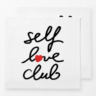 Servietten Self Love Club Spruch Liebe