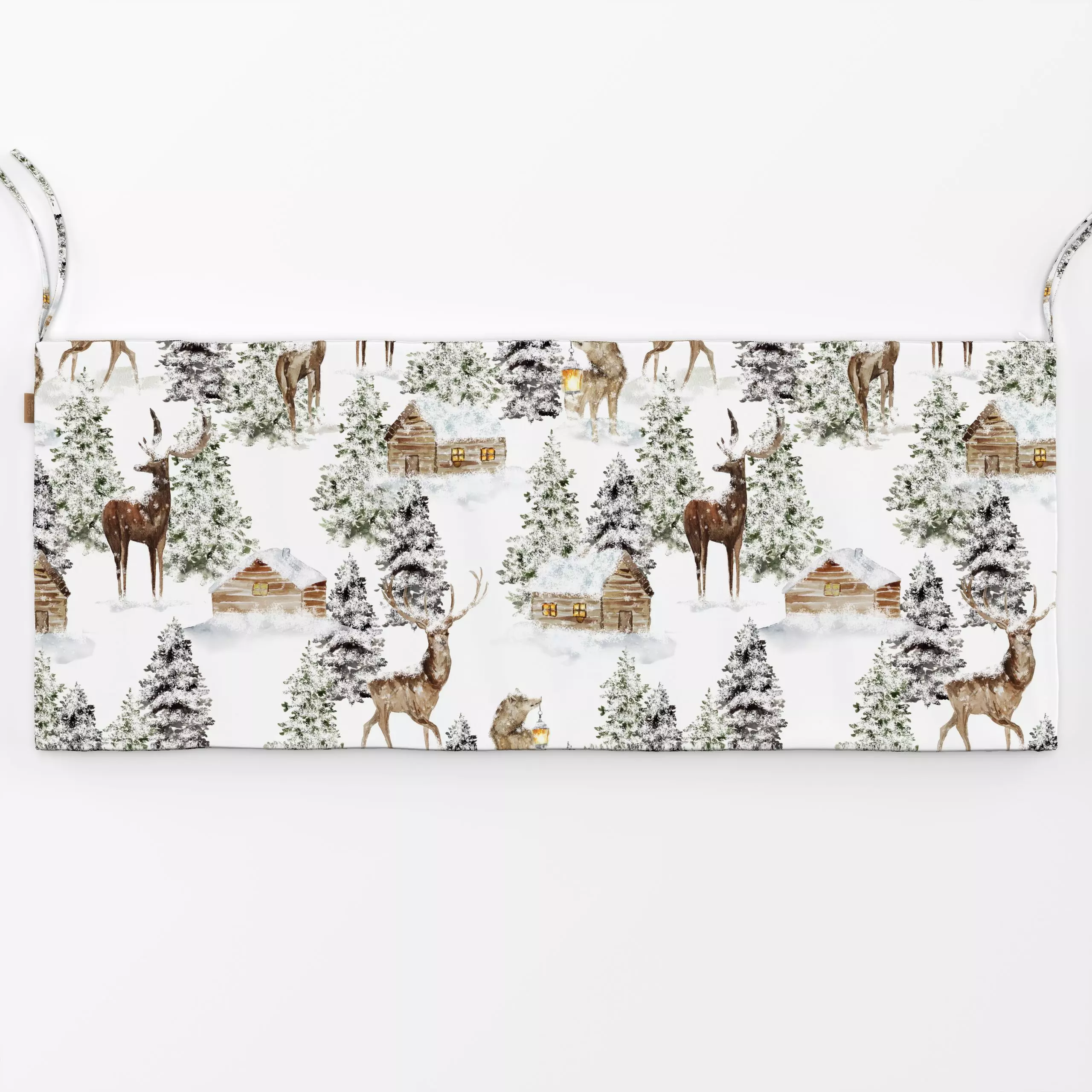 Bankauflage Winter Wunderland 3 - Kinderzimmer & Motive für Kinder, Tiere, Winter - von „Uta Naumann"; skandinavisch, Hygge,...