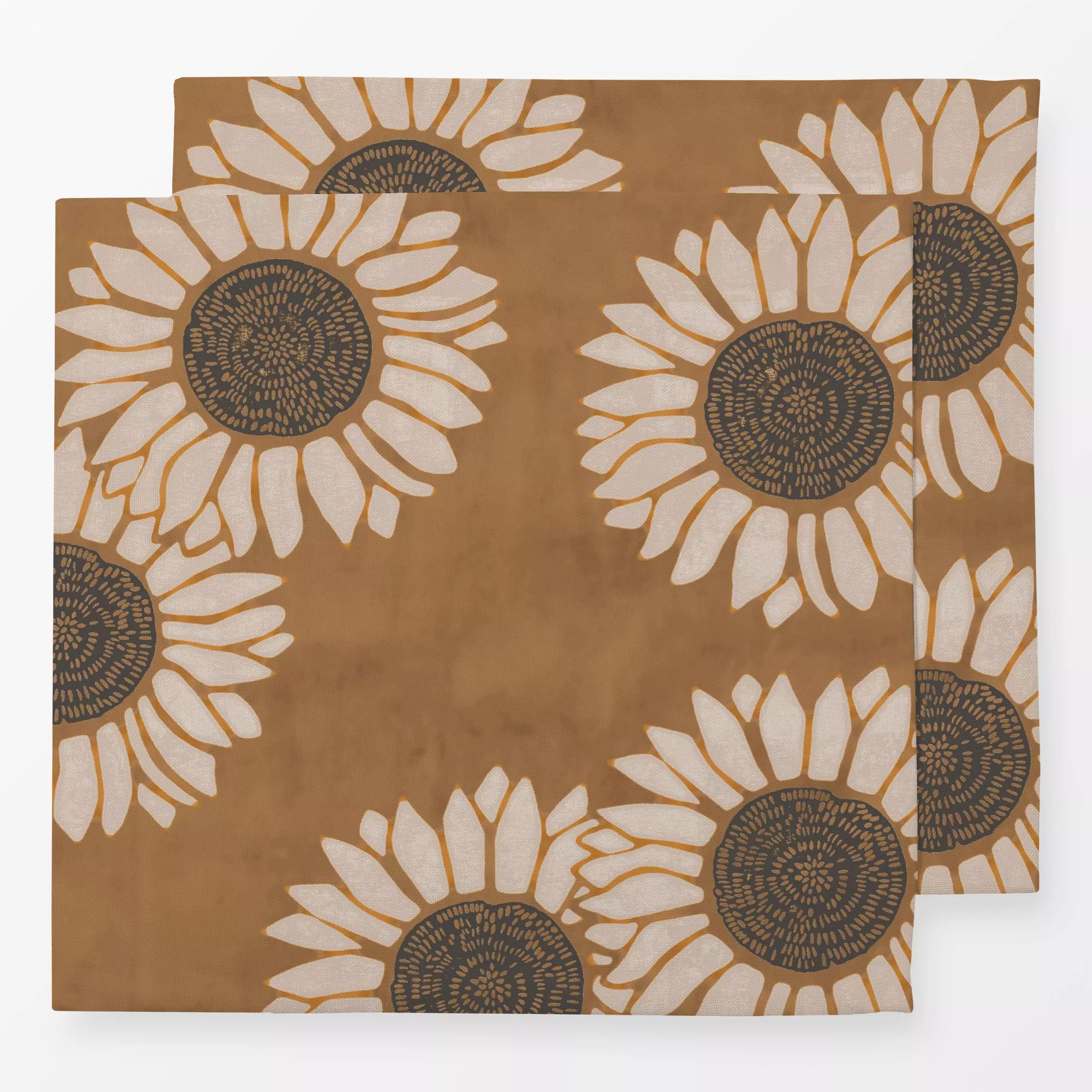 Servietten Sunflowers - Blumen & Florales, Herbst - von „Studio Kesse"; boho, Blumen, Blüten, floral, sonnenblumen, Herbst, ...