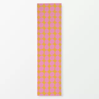 Tischläufer Punkte treffen gelb & rosa