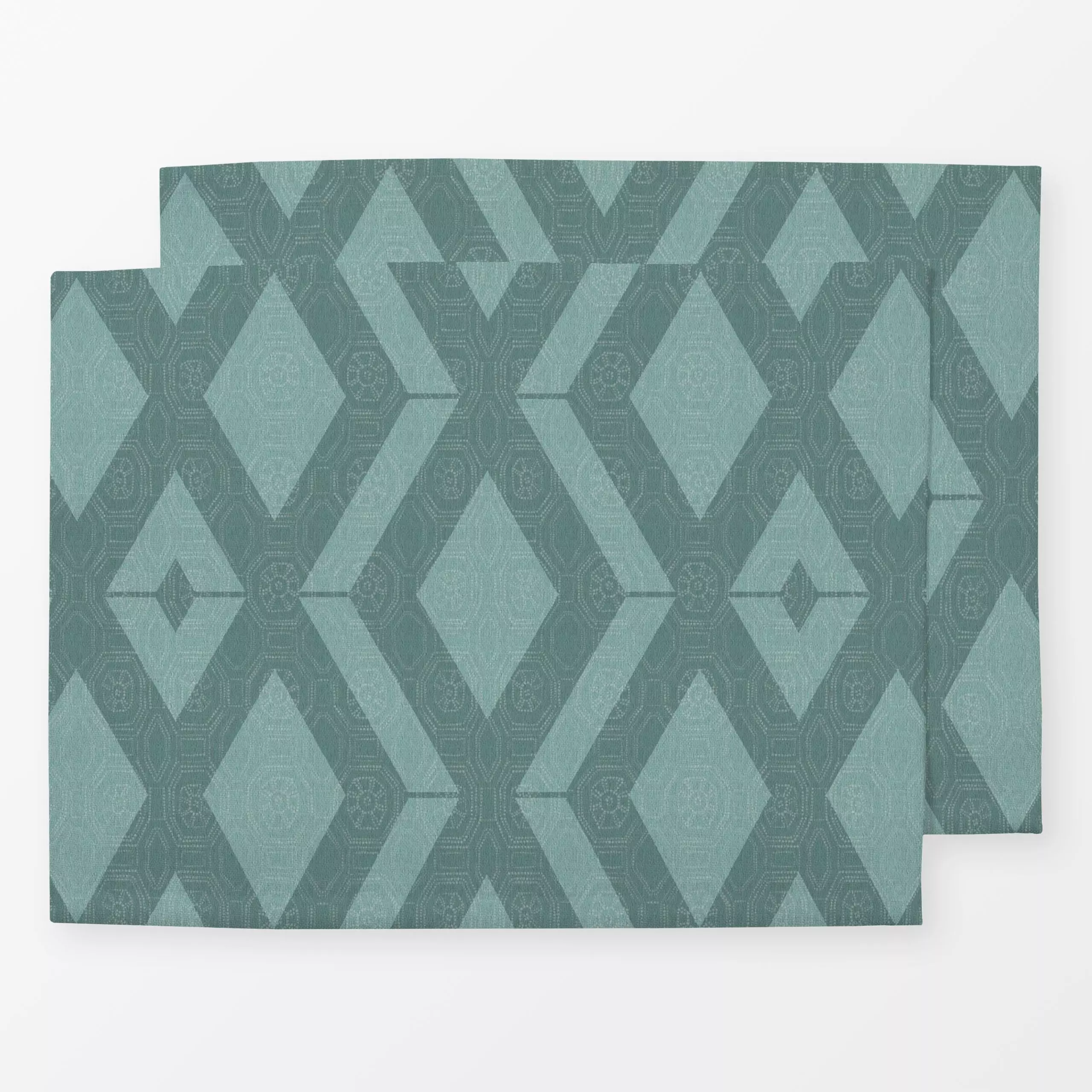 Tischset Chinoiserie Lattice trellis || - Symbole & Muster, Retro & Vintage - von „Bloomery Decor"; abstrakt, Retro, Geometr...