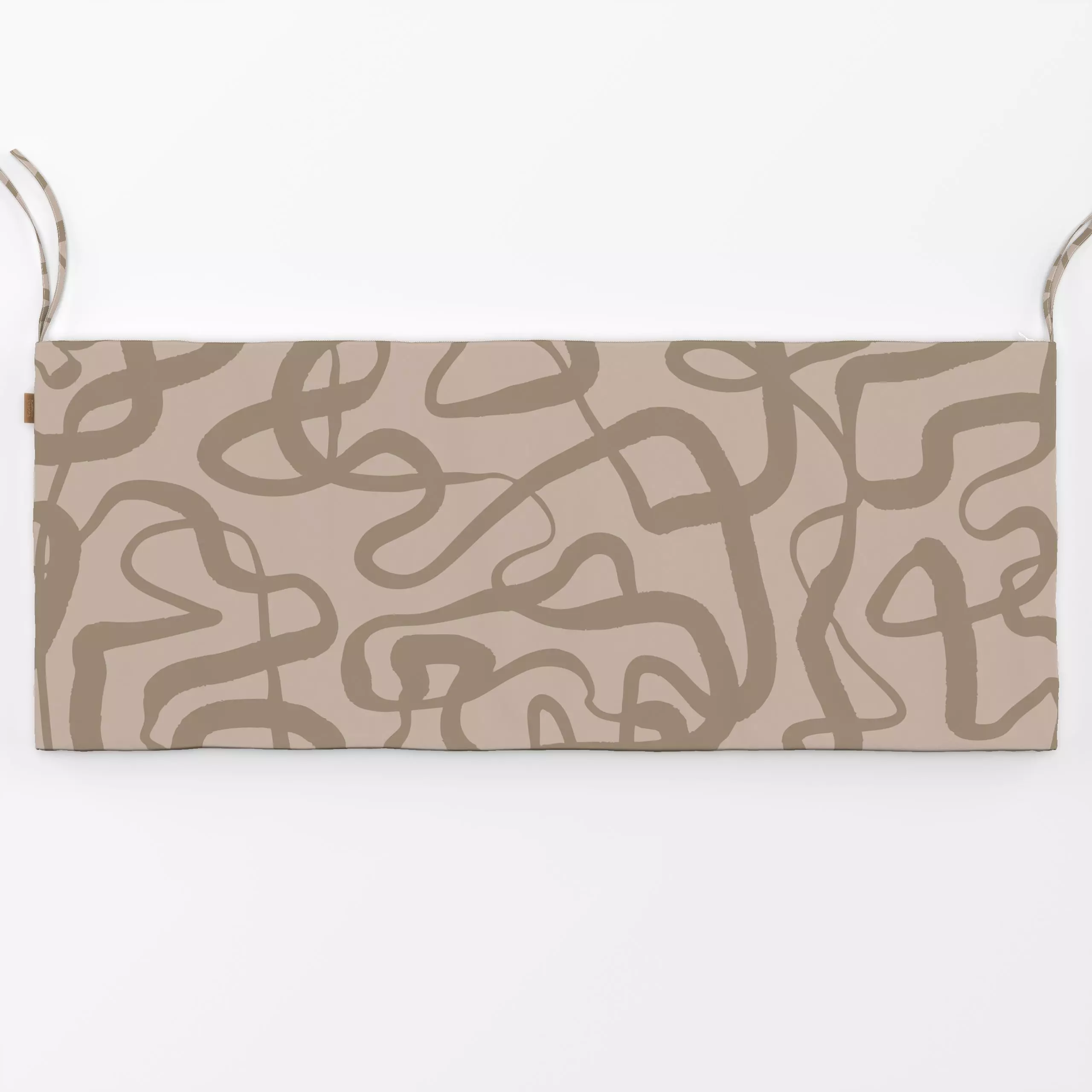 Bankauflage Laced up 3 - Symbole & Muster - von „Mareike Böhmer"; linie, abstrakt, skandinavisch, formen, monochrom, organis...