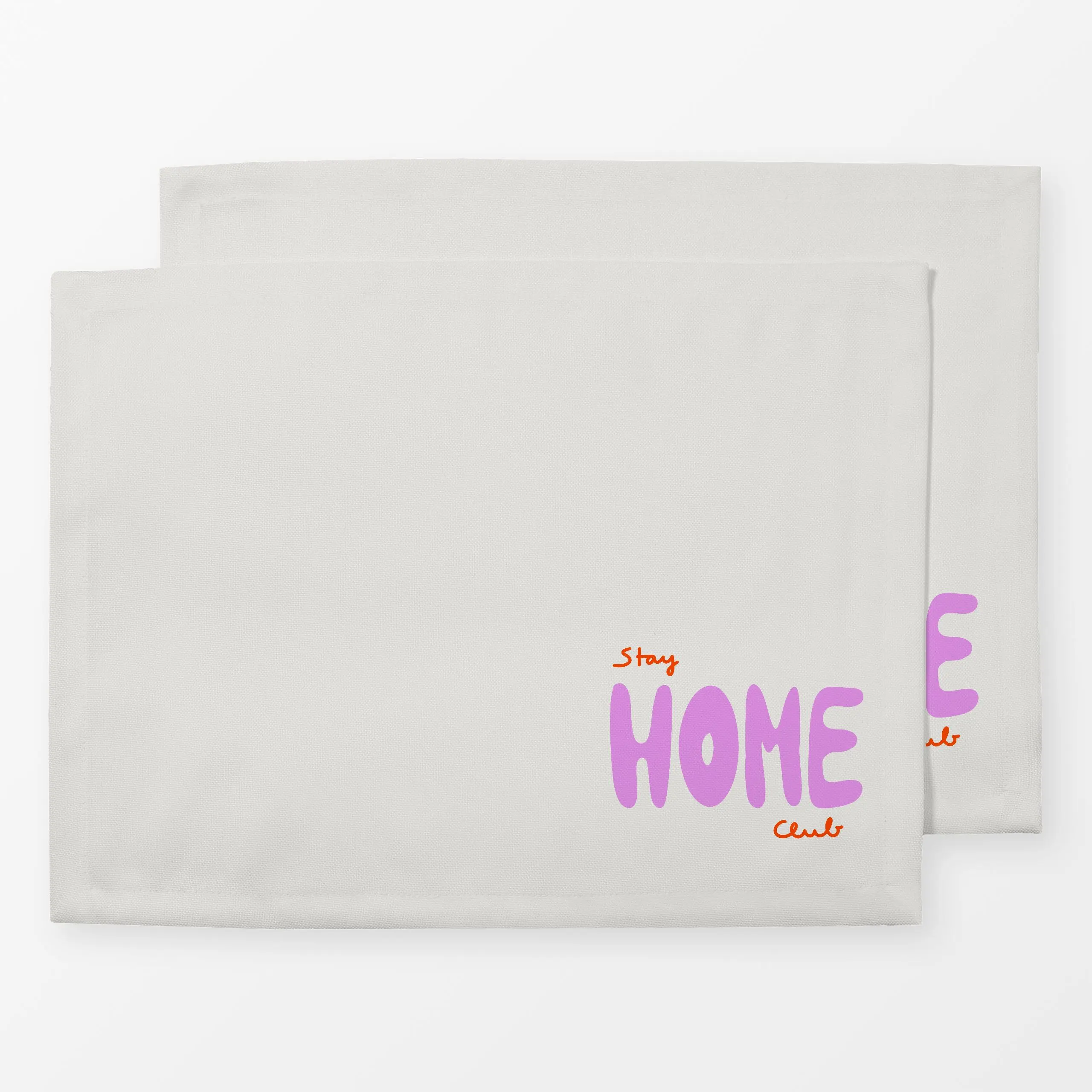 Tischset Stay Home Club - Herbst, Sprüche & Schriftzüge - von „Sophie Augustin Illustration"; Home, modern, typografie, Herb...