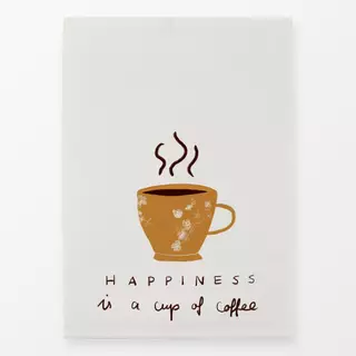 Geschirrtücher Happiness Coffee Beige