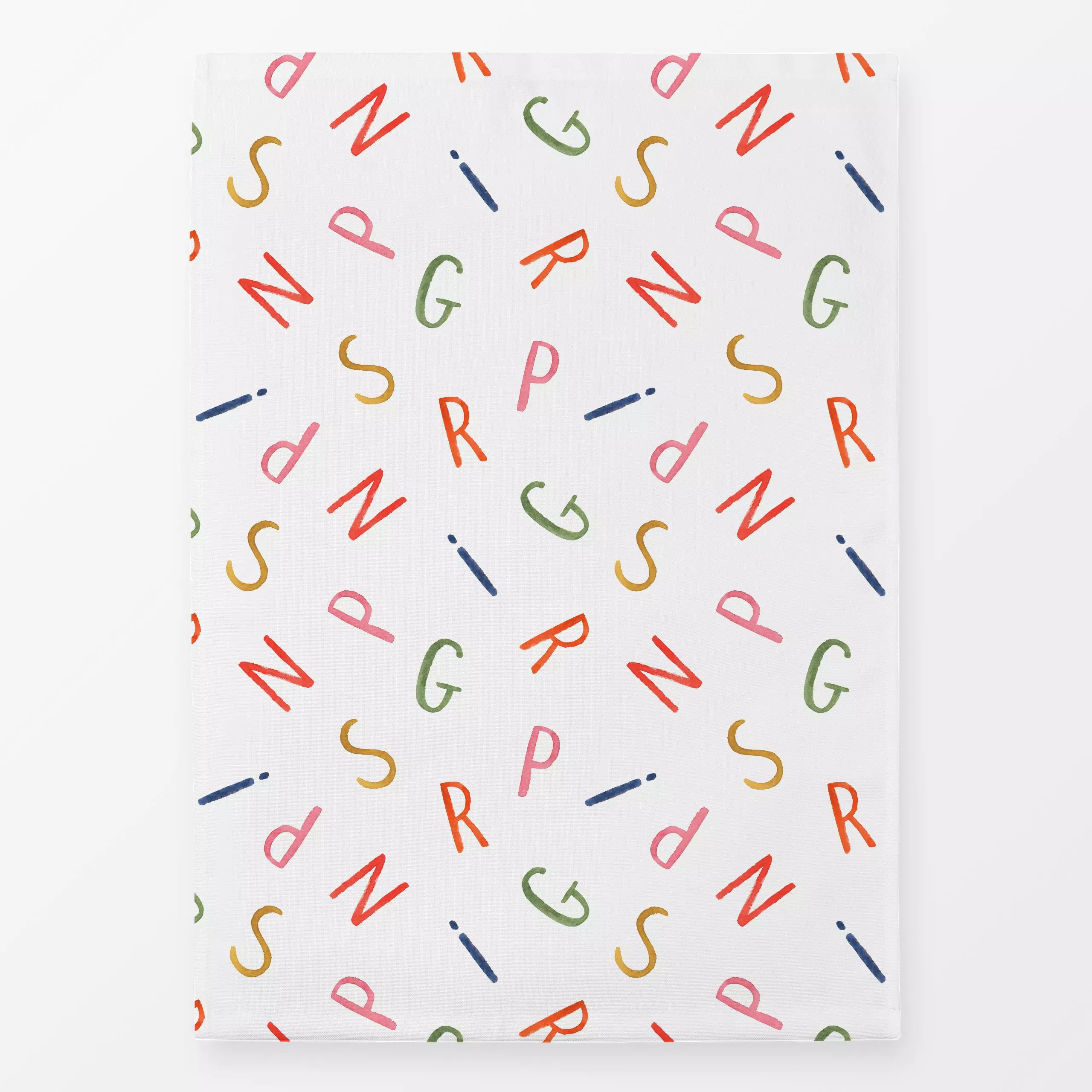 Geschirrtücher Easter Fun Spring Typo - Frühling, Sprüche & Schriftzüge - von „Lena Yokota"; Muster, Wasserfarben, Aquarell,...