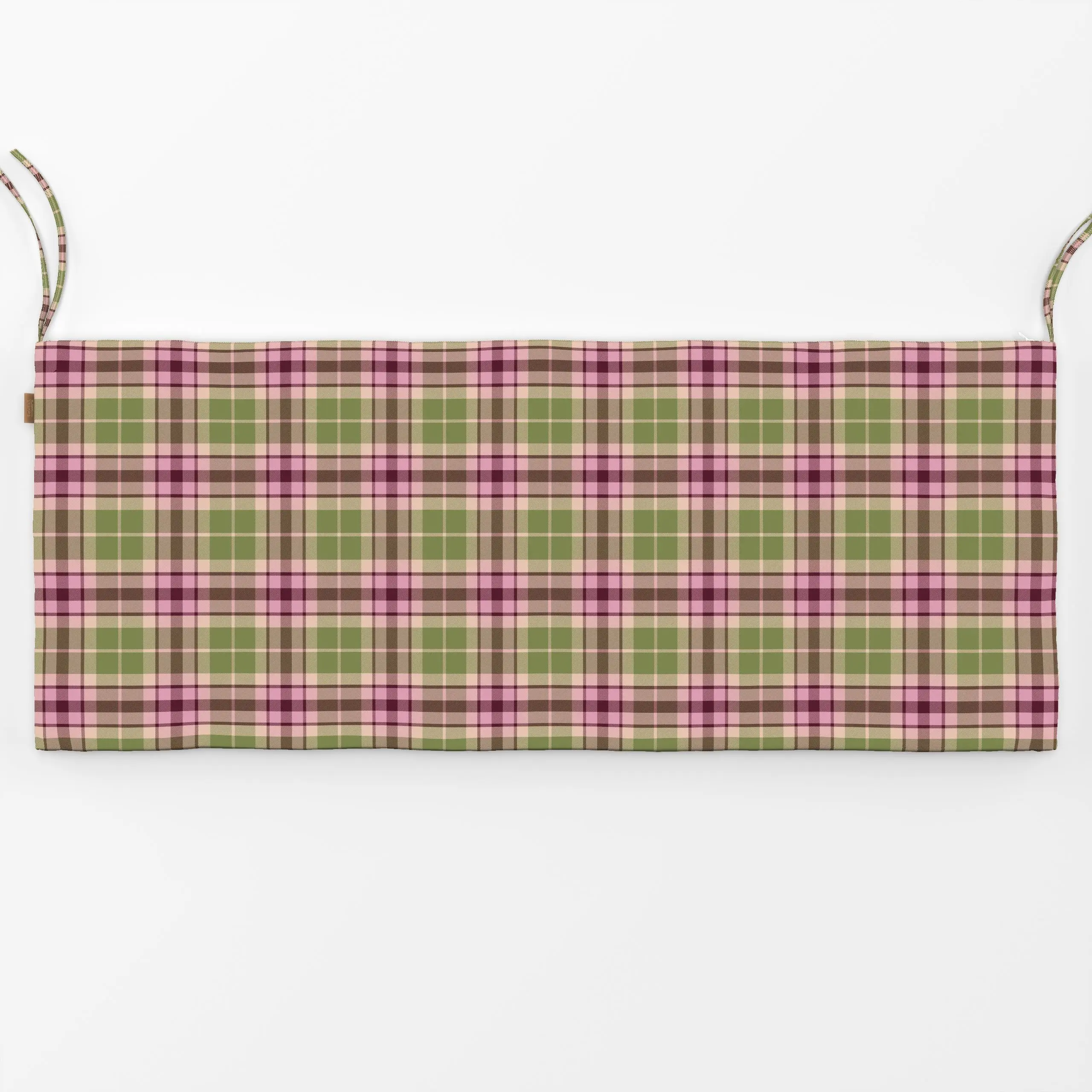 Bankauflage Glencheck Olivgrün Weinrot - Herbst, Symbole & Muster, Küche, Essen & Trinken - von „Julia Schumacher"; Cozy, Ka...