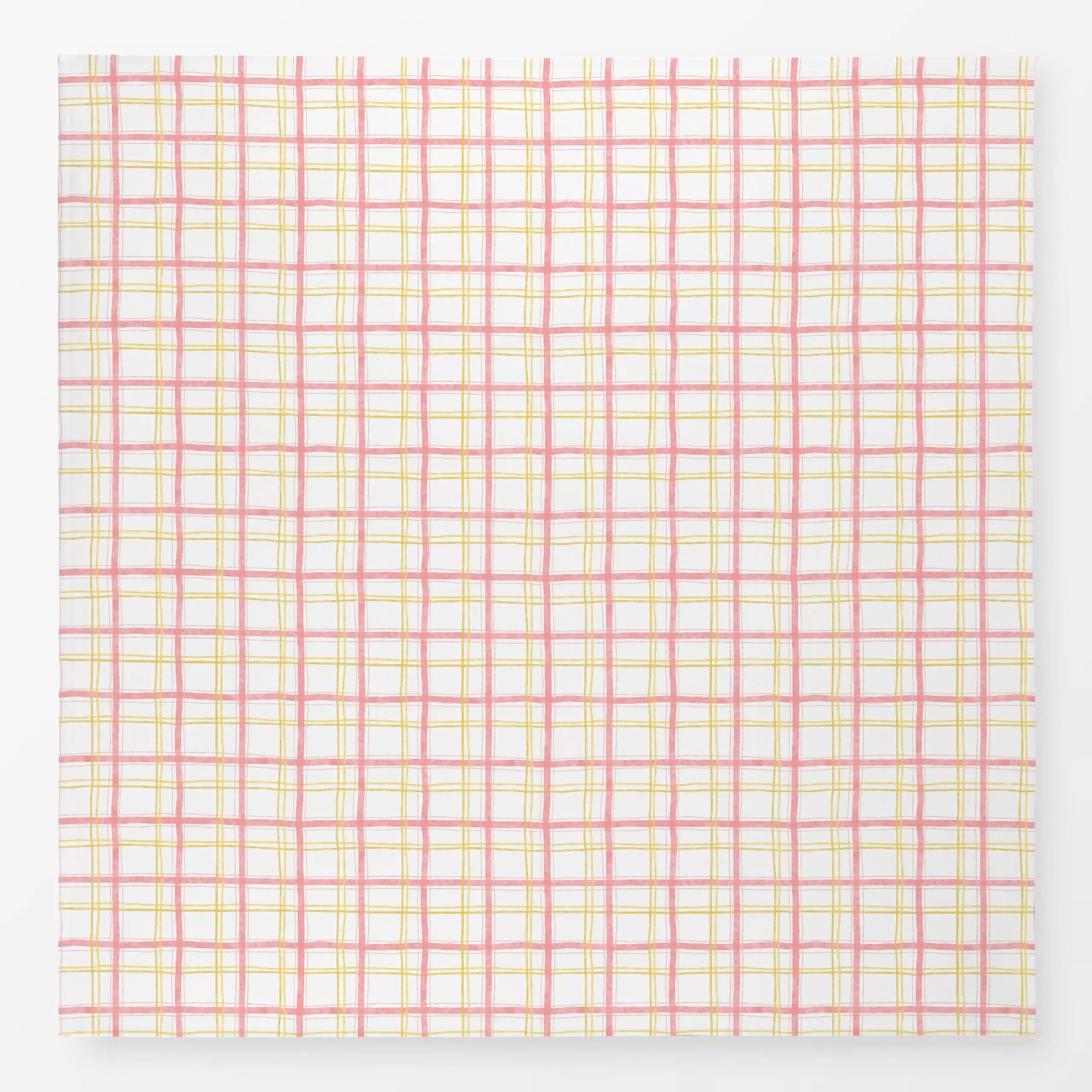 Tischdecke Karo rosa gelb, gemustert, Ostern, von Kathrin Löffler