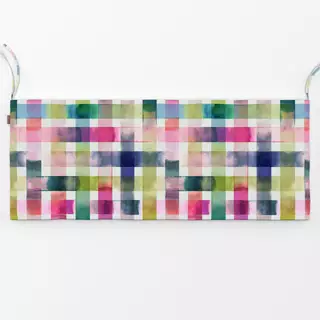 Bankauflage Ombre Gingham Aquarell Pink