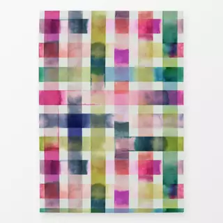 Geschirrtuch Ombre Gingham Aquarell Pink